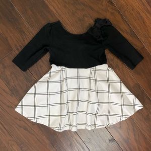 Janie & Jack Black and White Dress EUC 3T